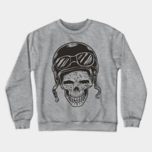 Biker Skull Crewneck Sweatshirt